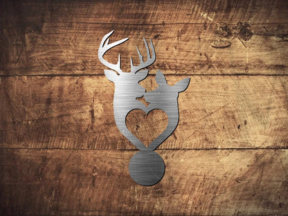 Deer Love Buck & Doe Heart, Tee candle stand "FREE SHIPPING"